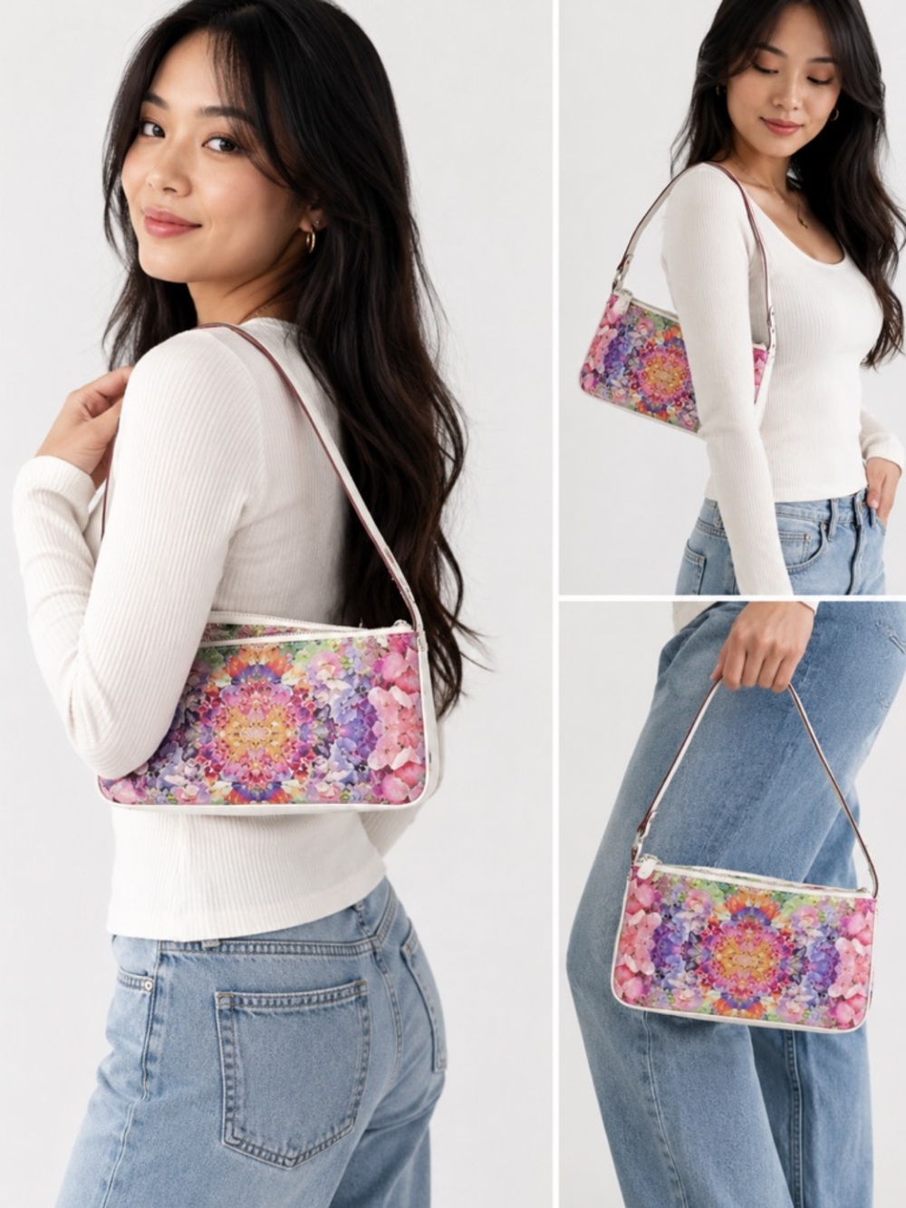 Christian Louboutin Loublia Shoulder Bag Paris Blooming Calf Leather, NWT